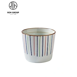 High-end ceramic dessert soup spoon with rainbow pattern