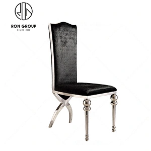 Metal frame modern gold banquet dining chair