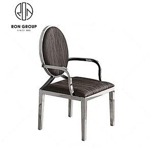 Wholesale Elegant Fashionable High Back Stainless Steel Dining Chair