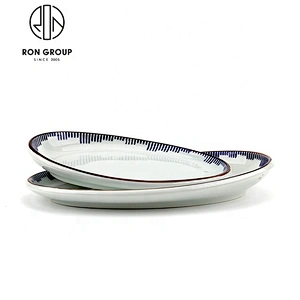 Wholesale Restaurants Beautifully Flat Dinner Ceramic Plate Set
