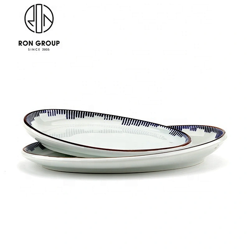 Wholesale Restaurants Beautifully Flat Dinner Ceramic Plate Set