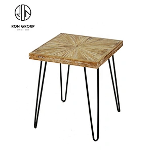 Wholesale Restaurant Old Elm Modern Square Dining Table
