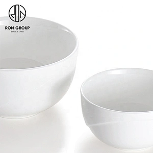 Fine White Porcelain Airtight Leakproof Serving Dinnerware Ceramic Bowl