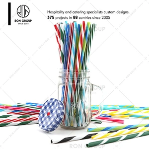 CE / EU pass restaurant disposable colorful plastic drinking straw