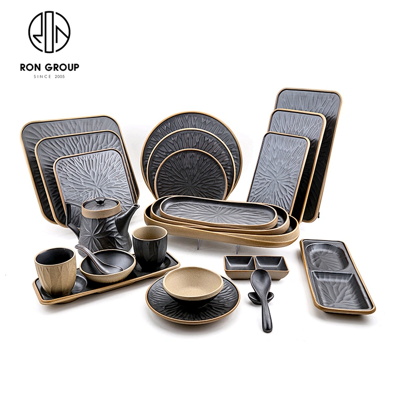 Unique Dinnerware Matte Black Restaurant Dinner Square Flat Plate