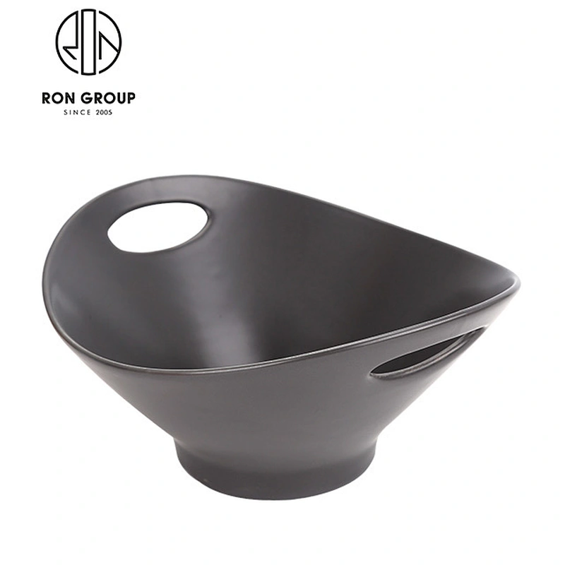 Wholesale Restaurant Matte Grey Color Round Ceramic Dinner Plate
