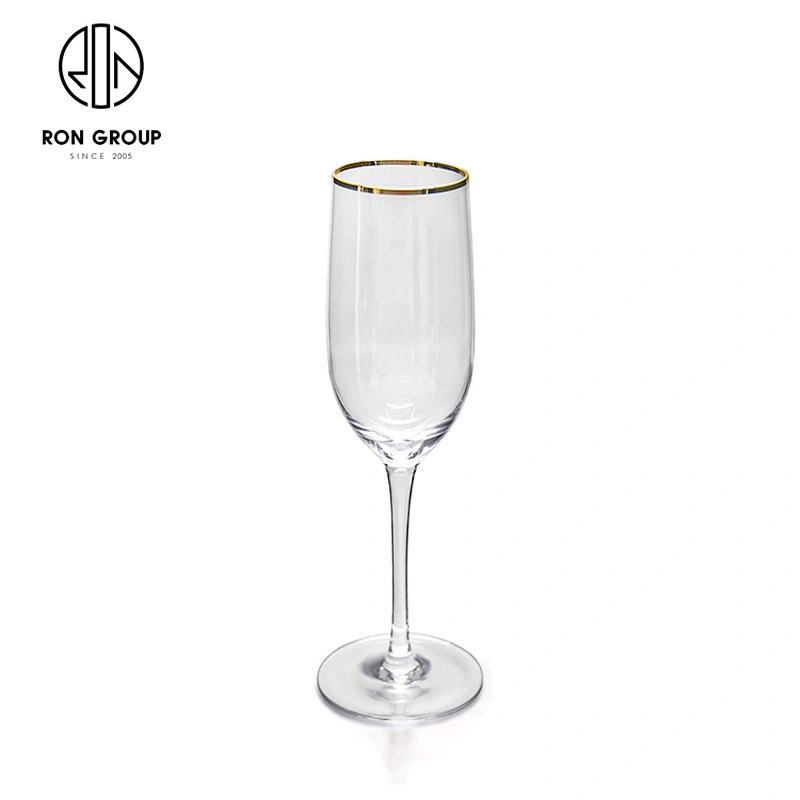 Hot Selling Wedding Use Toasting Drinkware Gold Rim Red Wine Glass