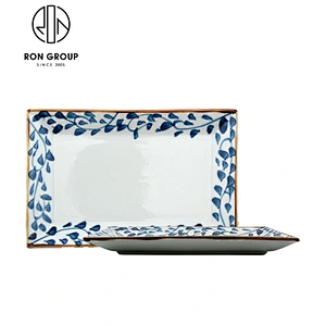Wholesale 9 Inch Restaurant Dinner Japanese Plates With Four Stand