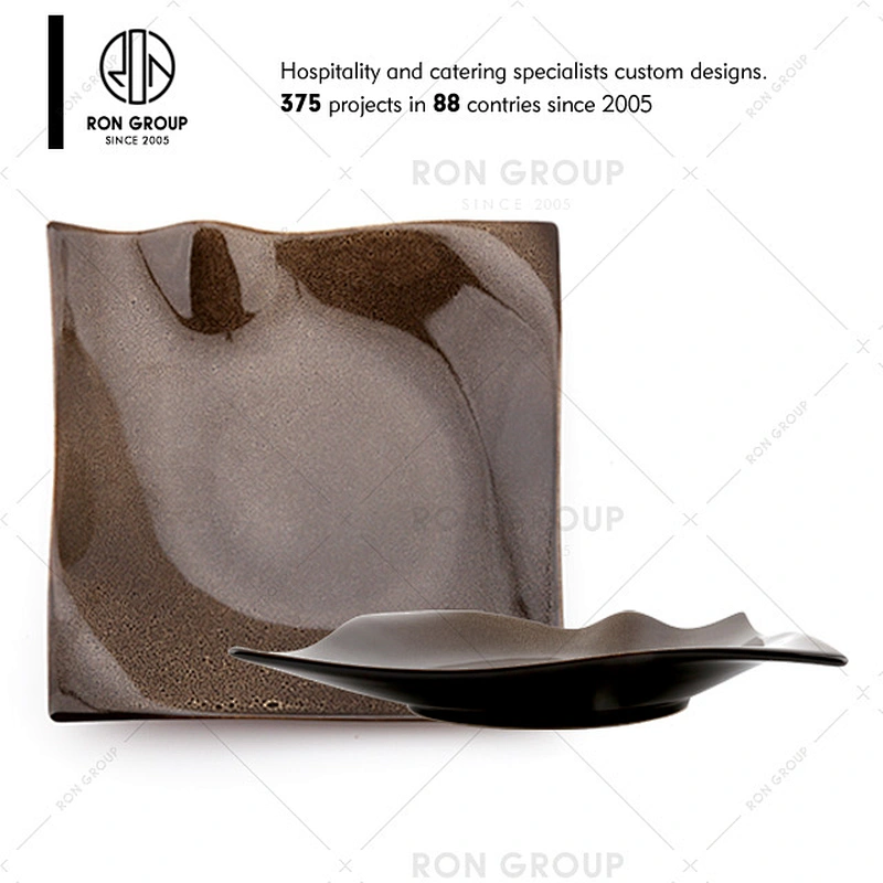 Sushi Restaurant Sushi Serving Boat Shaped Ceramic Plate