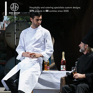 Custom logo sushi restaurant unisex long sleeves chef coat uniform
