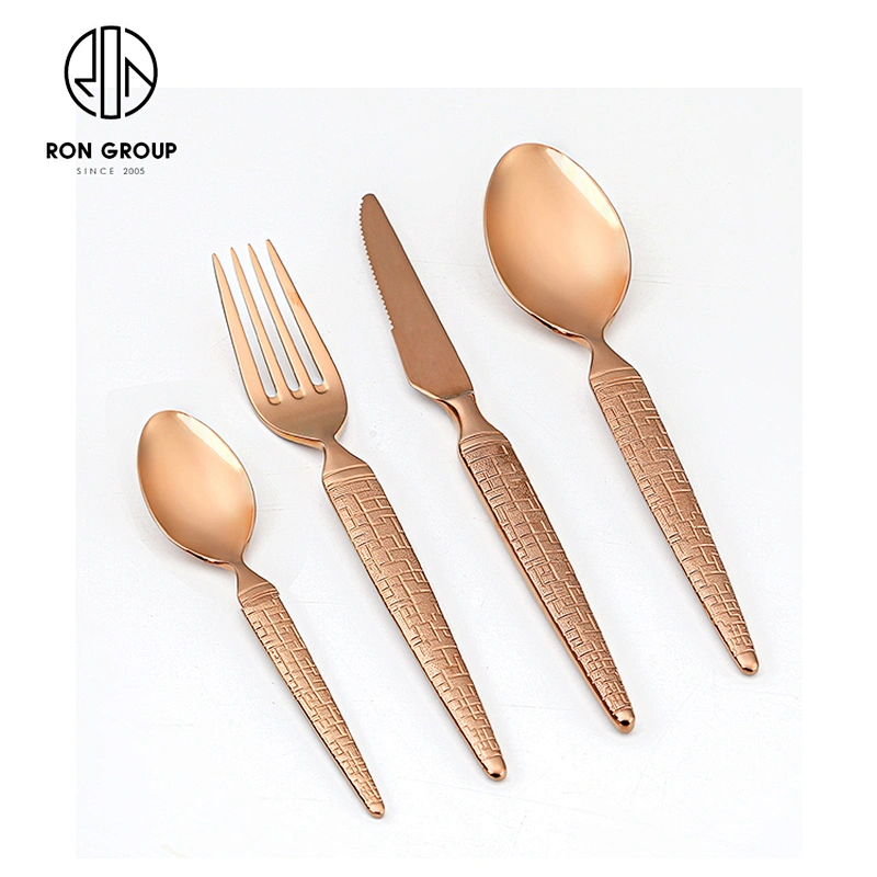 5 Star Hotel Restaurant Stainless Steel Elegant Cutlery Flatware Set Tableware