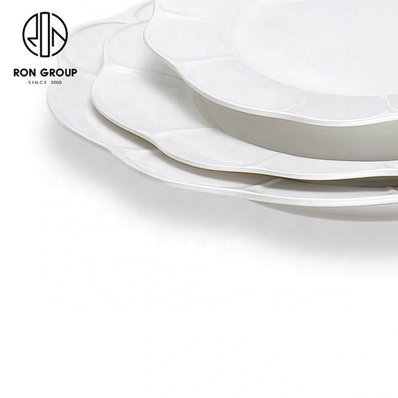 High Quality Unique Sun Flower Round Soup Plate For Restaurant