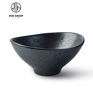 Hot Sale Japanese Restaurant Ceramic Matt Black Bowl