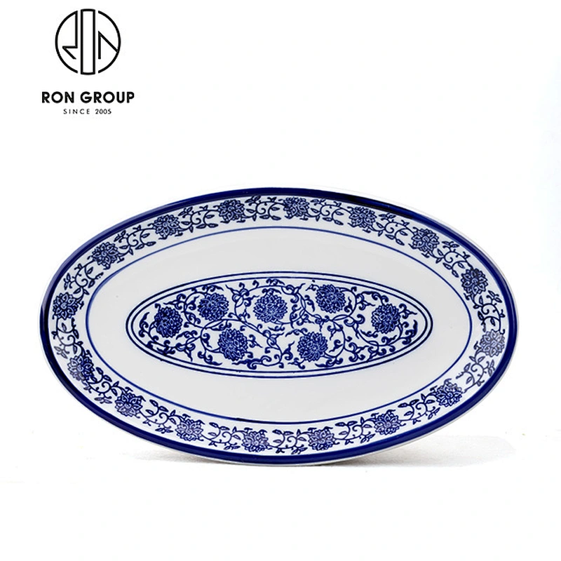 Wholesale Japanese Restaurant Blue And White Porcelain Dinnerware Sets