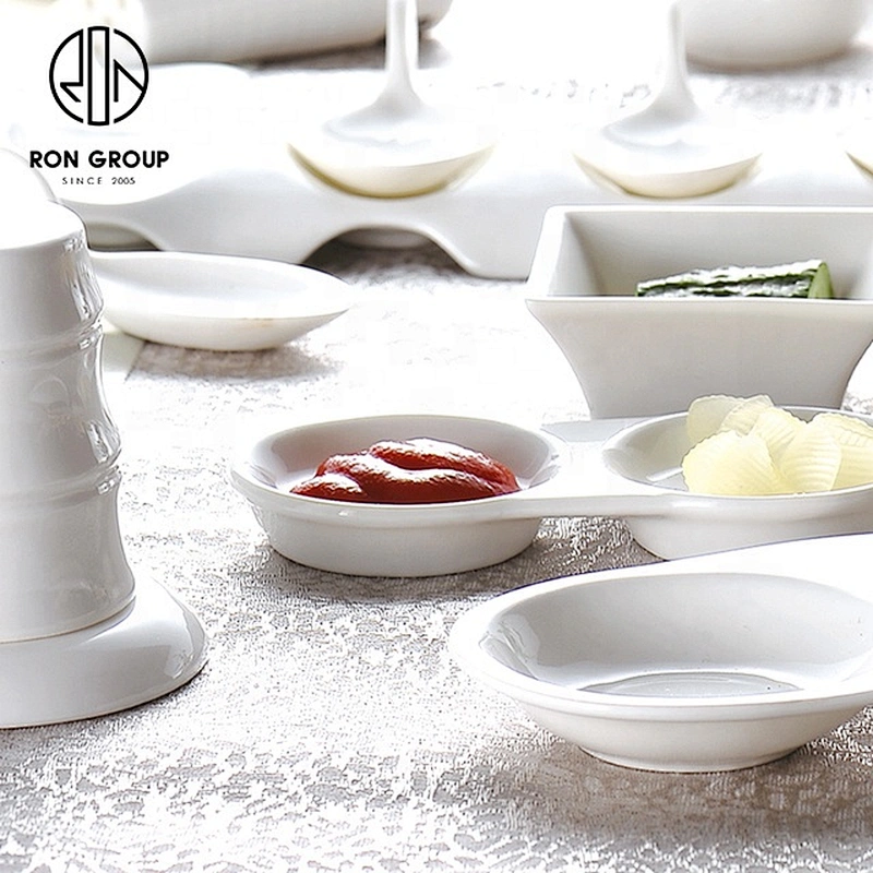 Factory Make Exquisite 9 Inch White Irregular Bowl  For Restaurants