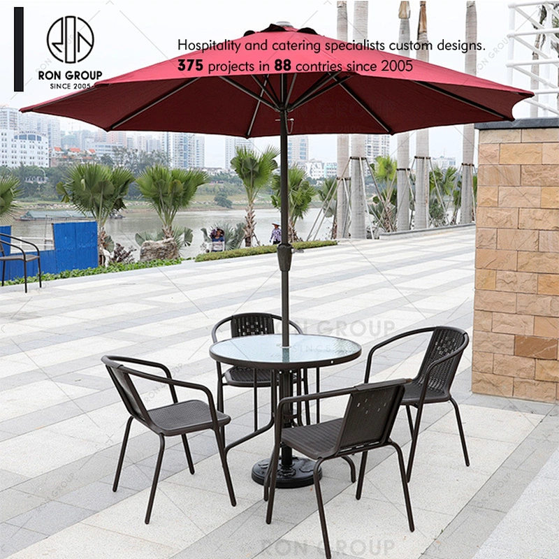 Modern durable restaurant table and chair set outdoor funiture
