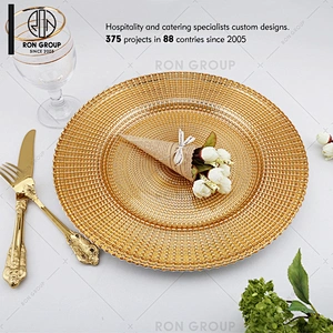 Charger plates Glass Wedding Plate Gold Silver for wedding events