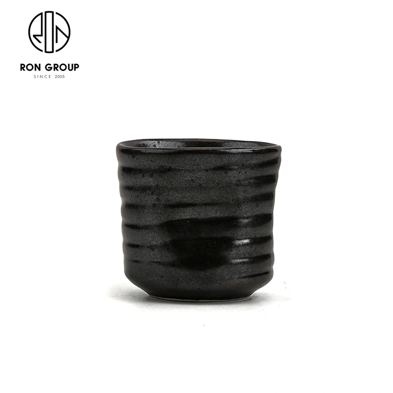 New Design Luxury Dinnerware Porcelain Coffee Sake Tea Black Ceramic Cup