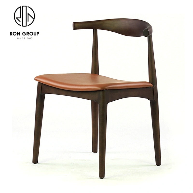 White Ash Wooden Cafe Dining Cow Chair For Hotel Restaurant Banquet