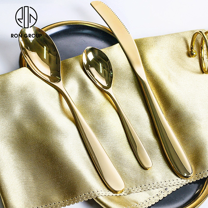 Reusable Portable 4-Piece Set Gold Restaurant Party Wedding Flatware