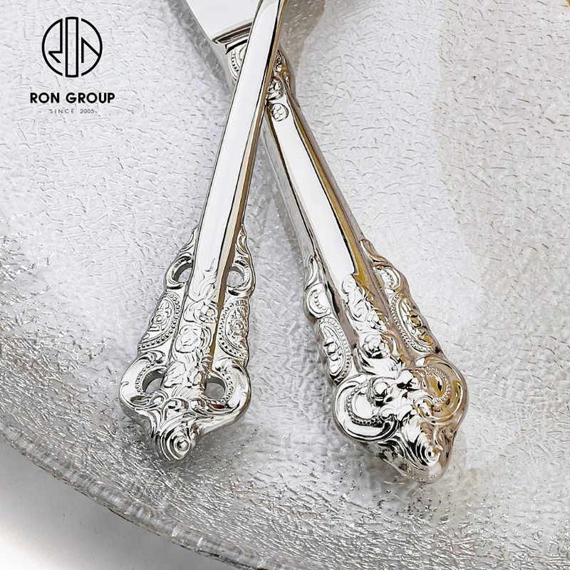 Luxury Kitchen Fork Spoon Knife Stainless Steel Silver Reusable Cutlery Set
