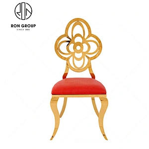 Top Quality Stainless Steel Metal Rose Gold Dining Chairs