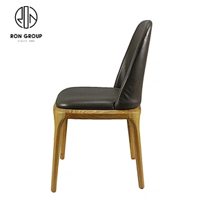 China Luxury White Ash Wood Durable Stackable Chair Restaurant Dining