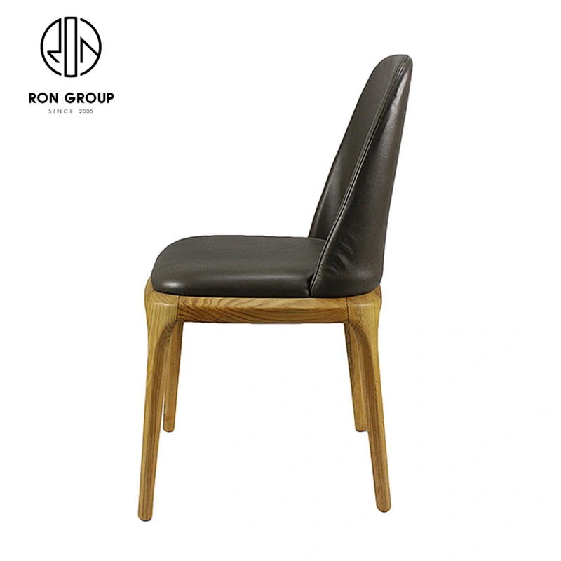 China Luxury White Ash Wood Durable Stackable Chair Restaurant Dining