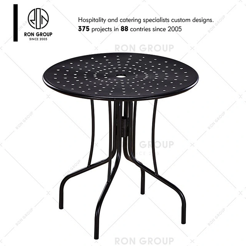 Wholesale Restaurant Wooden Dining Table With Metal Frame
