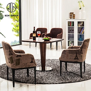Modern Style Furniture Luxury Dining Room Chair With Painted Metal Leg
