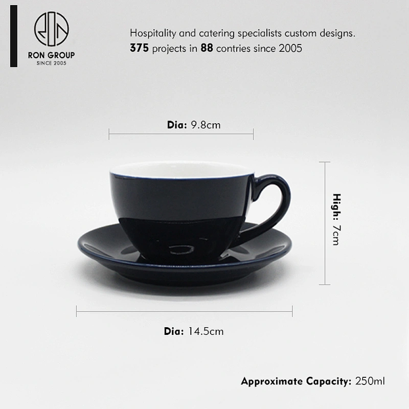 Restaurant supplier reusable coffee cup with plate