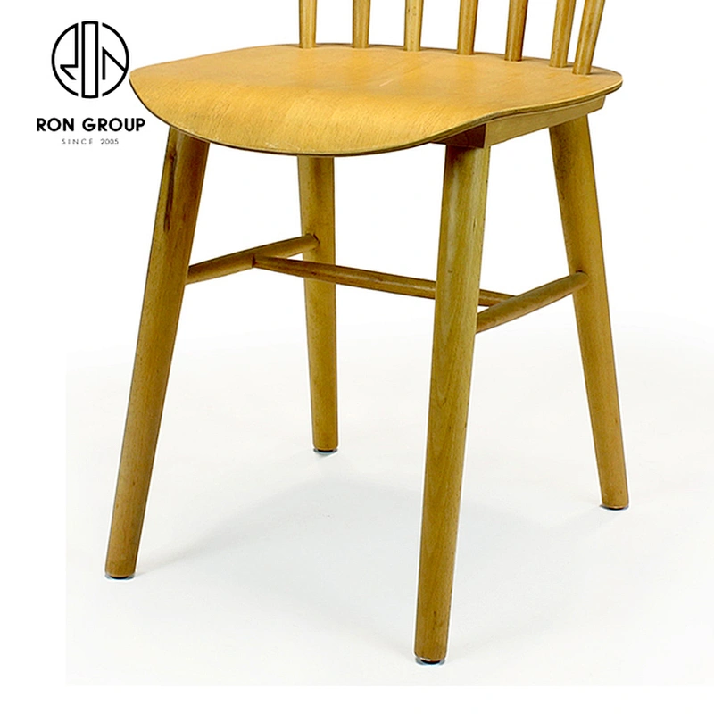 European Style Durable Stackable Beech Veneer Plywood Chair Restaurant Dining