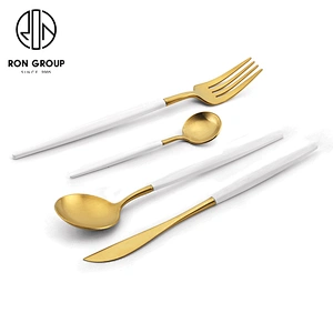 Hot Sale Custom Color Wedding Restaurant Stainless Steel Blue And Gold Cutlery Set