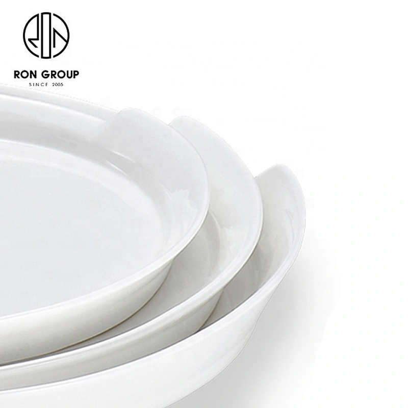 Factory Wholesale Irregularly Shaped White Wishes Round Plate