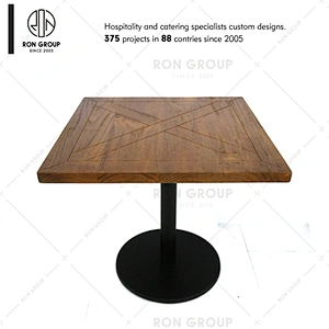 Foshan supplier custom restaurant solid wood cafeteria table