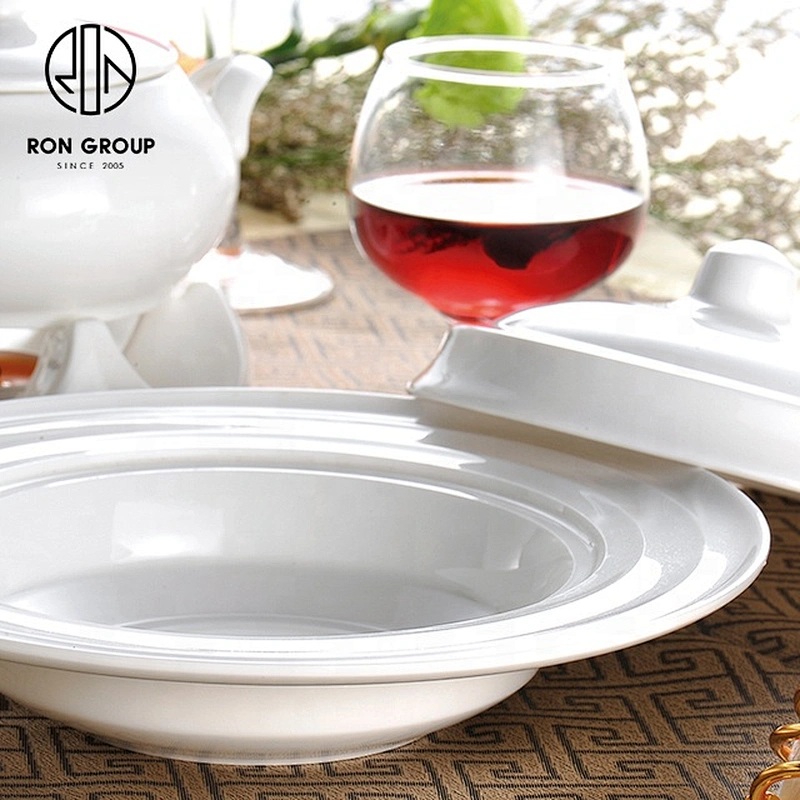 Upscale Western Restaurant Dedicated Round Ceramic Soup Bowl
