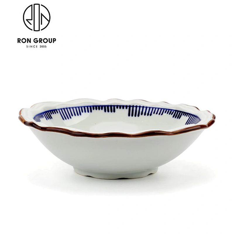 Restaurant White Ceramic Unique Personalized 12 Inch Soup Bowls