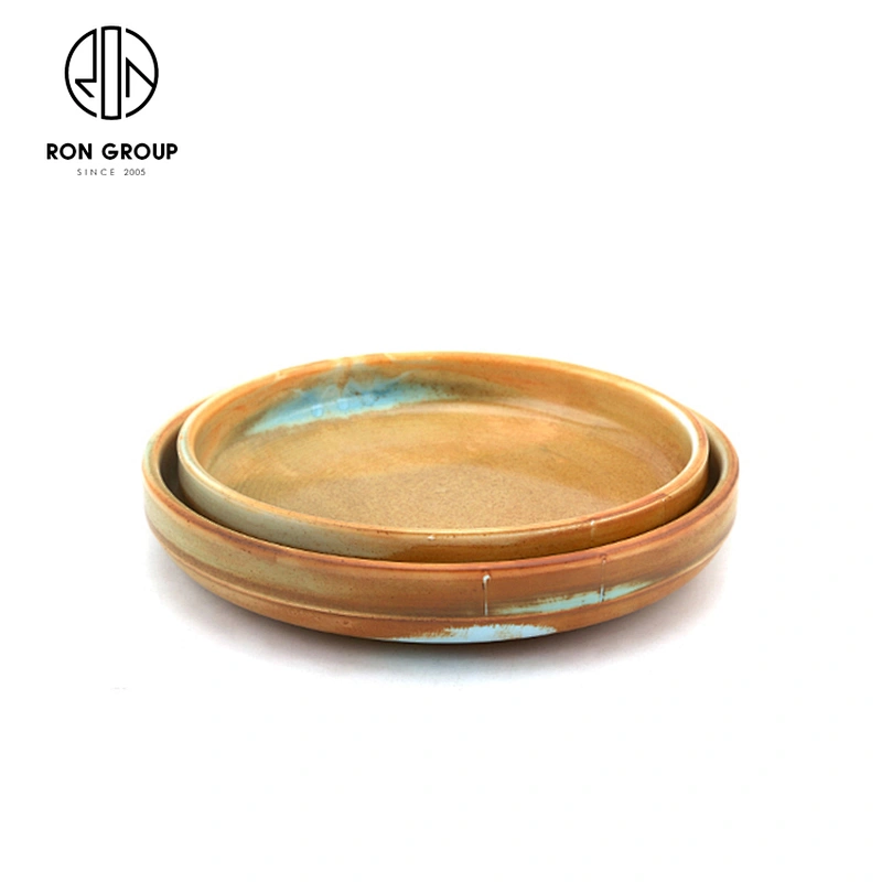 Hot Sale Hotel Dinnerware Ceramic Straight Edge Round Soup Plate