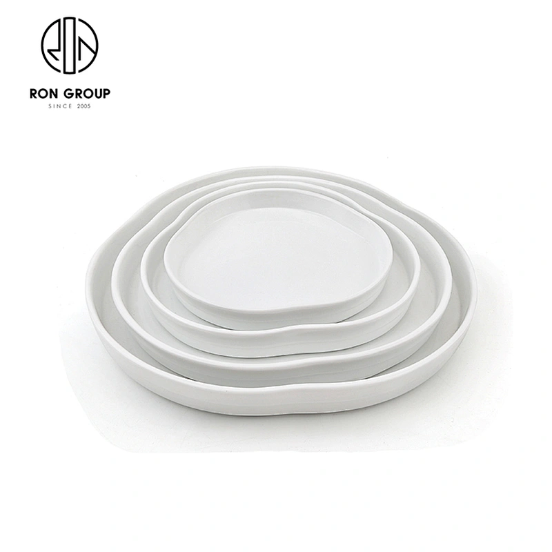 Irregular Porcelain Cutlery Western Steak Fruit Salad Dessert Plate
