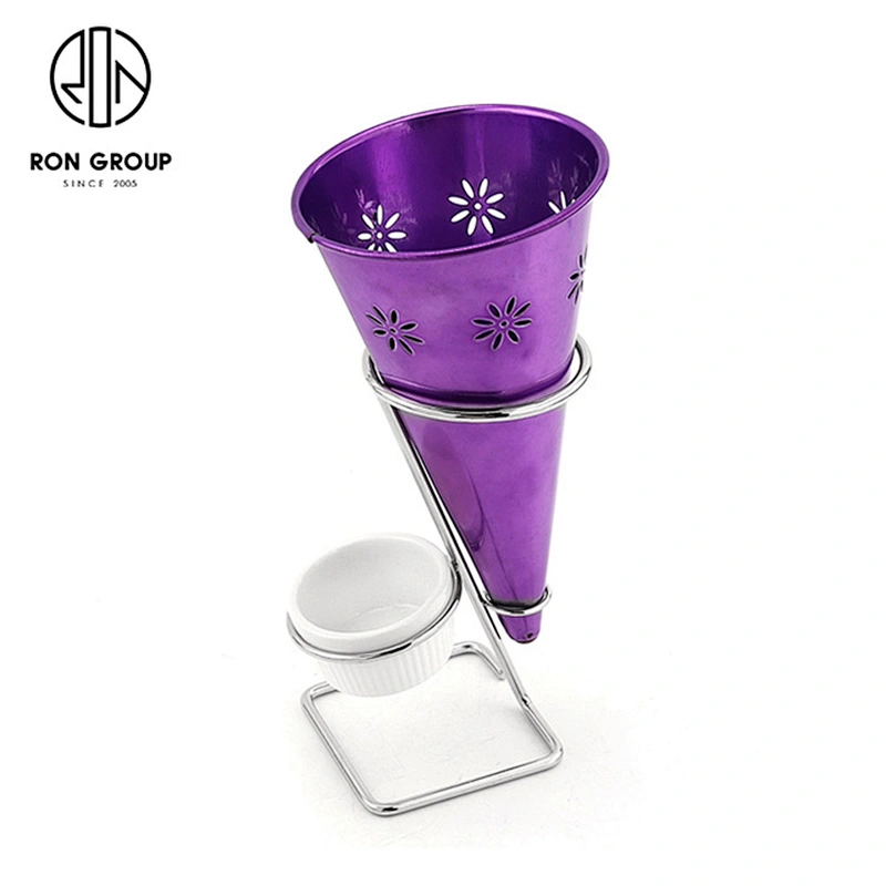 Four Color Fast Food Sevring Basket French Fries Rack Chips Snack Holder