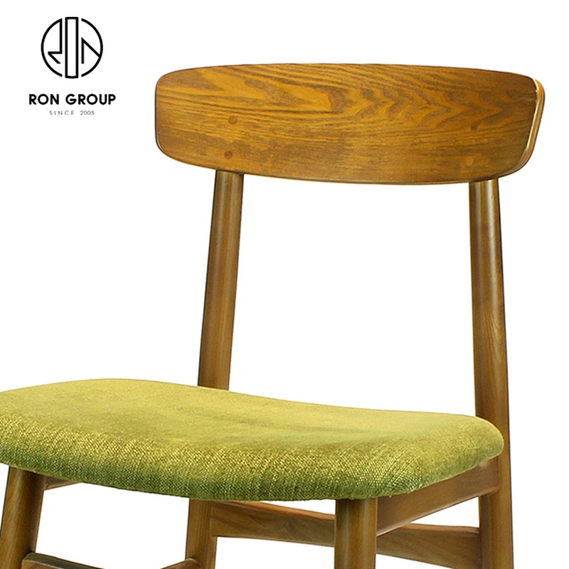 Customized Low Back Ash Solid Wood Horn Coffee Shop Chair For Hotel Restaurant