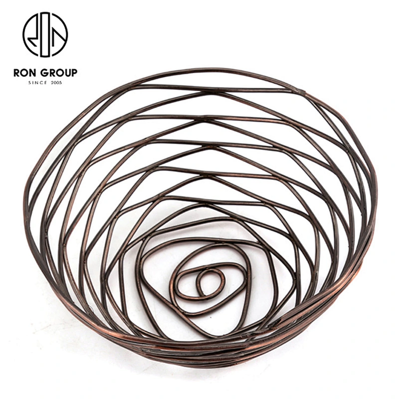 Accept Customization Restaurant Accessories Bronzed Small Size Bread Basket