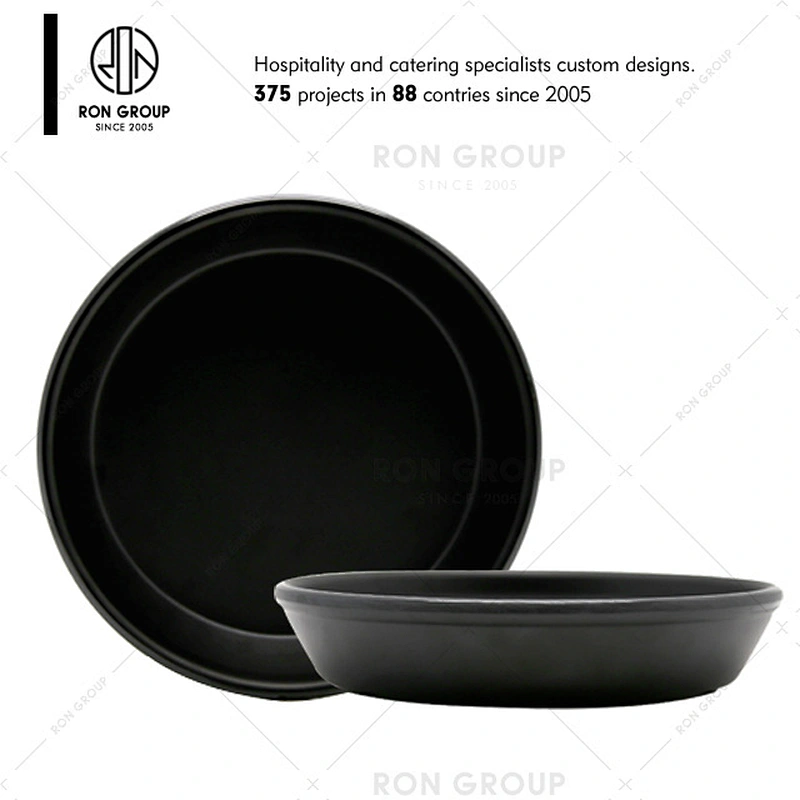 Restaurant decorating food grade clear bule color plastic food plate
