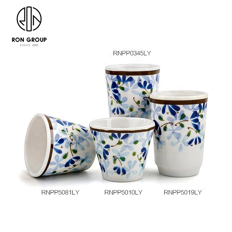 China Coffee Kids Cup Oem 100% Melamine Striped Cup