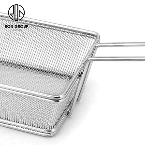 Wholesale Metal Weave With Metal Handle Kitchen Accessories Deep Fry Basket