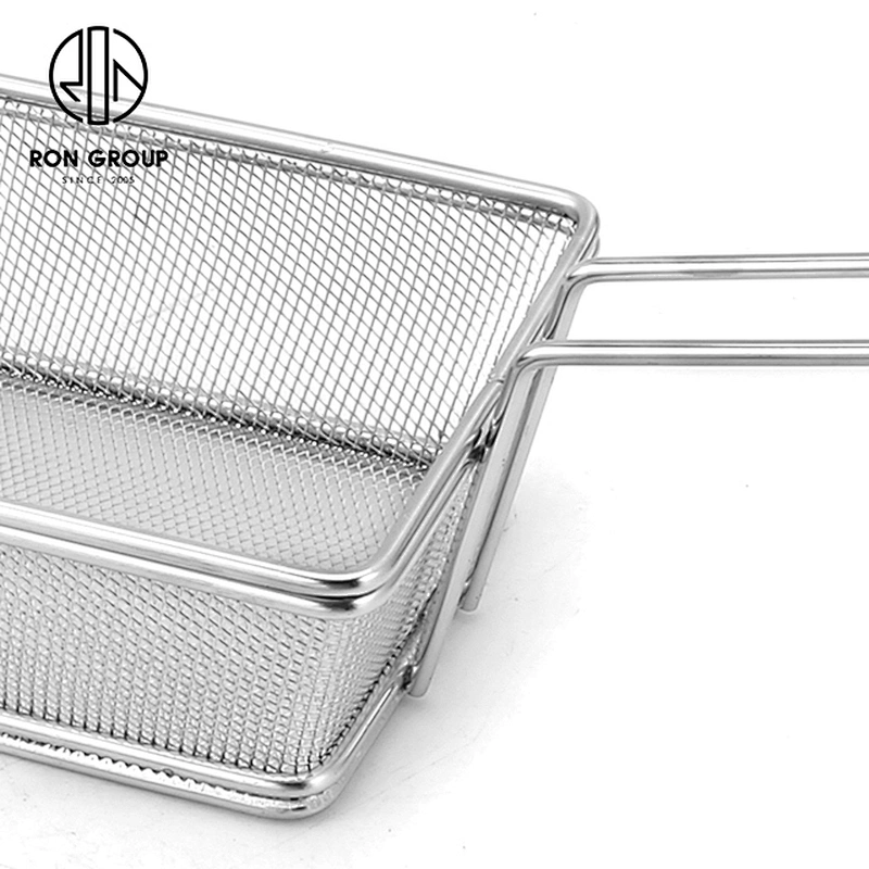 Wholesale Metal Weave With Metal Handle Kitchen Accessories Deep Fry Basket