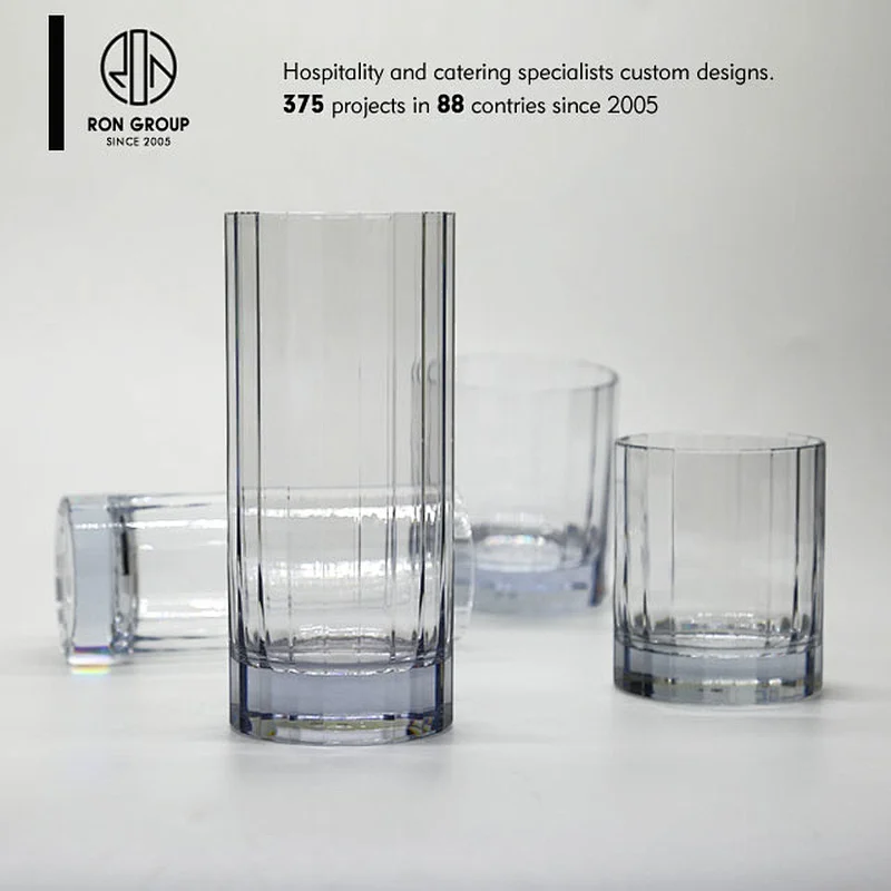 Wholesale Food A Grade restaurant tableware 550ml acrylic glassware