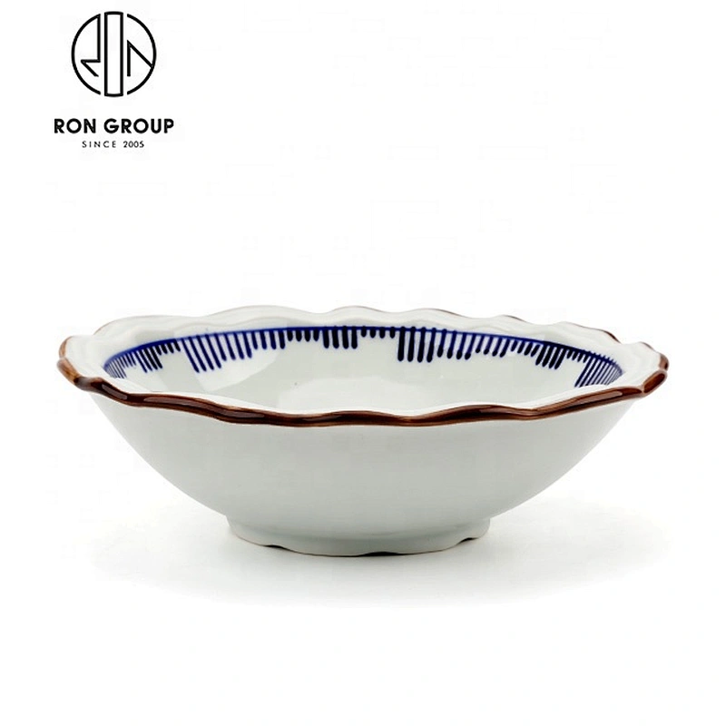 Custom Blue And White Porcelain Restaurant Ceramic Soup Bowl
