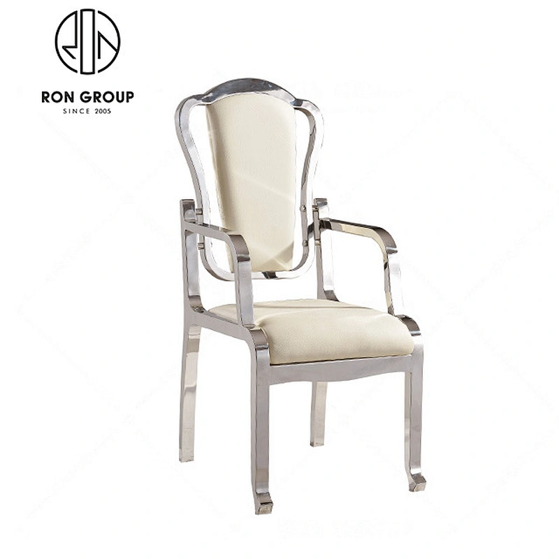 Rental furniture metal frame modern gold banquet dining chair