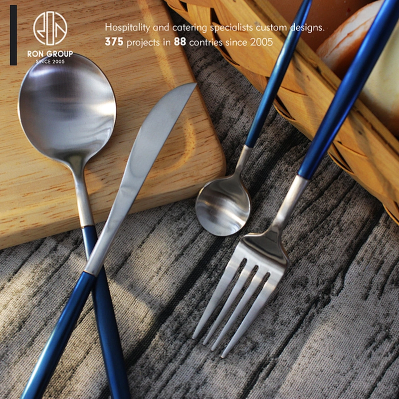 Wholesale 304 stainless steel knife and fork set for italian restaurant